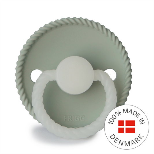 Frigg Rope Night - Round Silicone Pacifier - Sage