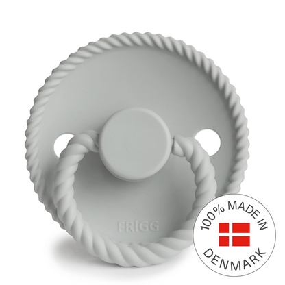 Frigg Rope - Round Silicone Pacifier - Silver Gray