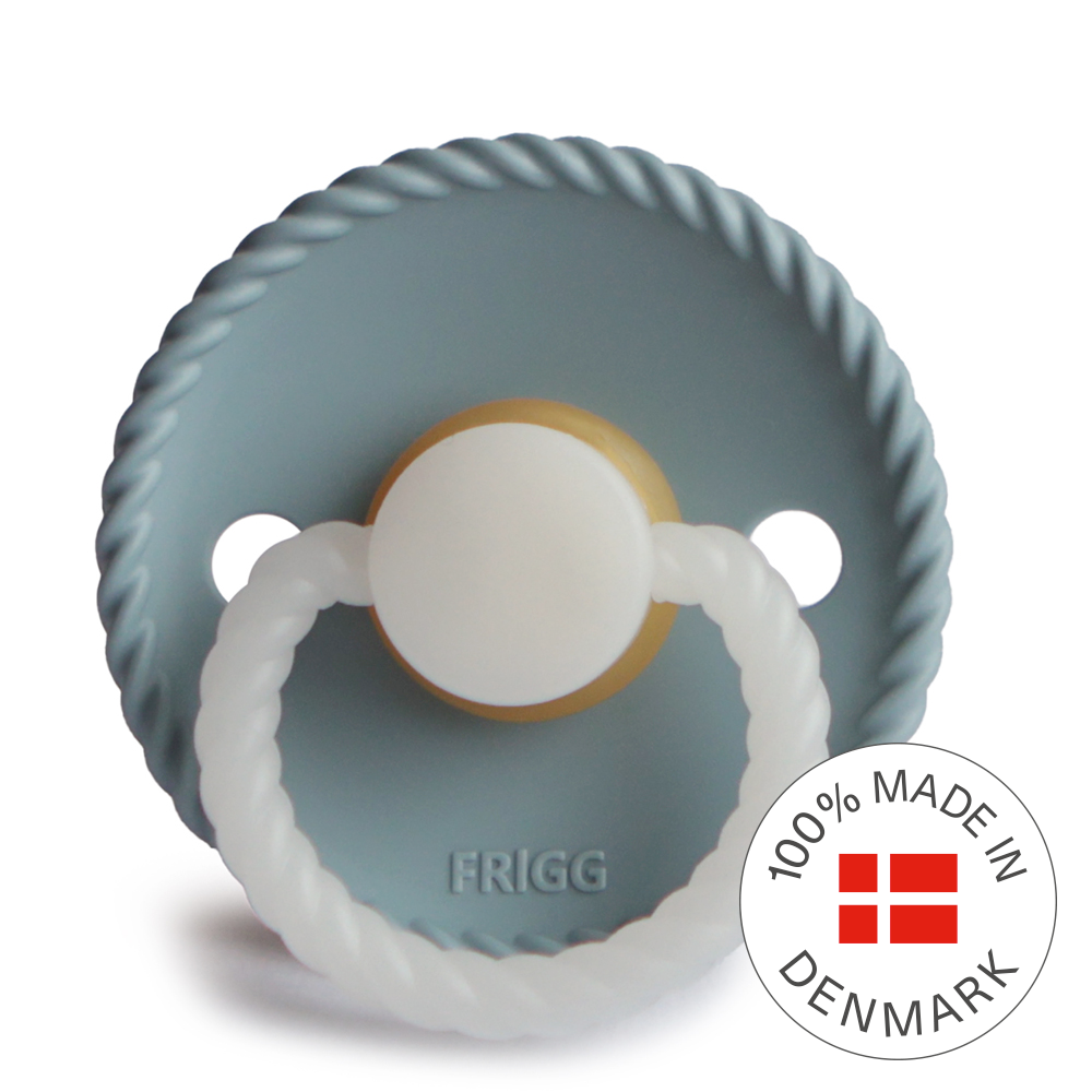 Frigg Rope Night - Round Latex Pacifier - Stone Blue - Motherhood