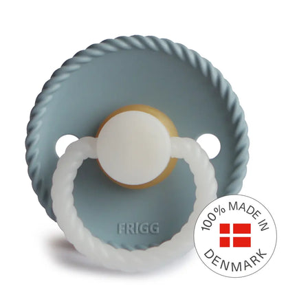 FRIGG Rope Night - Round Latex Pacifier - Stone Blue Frigg