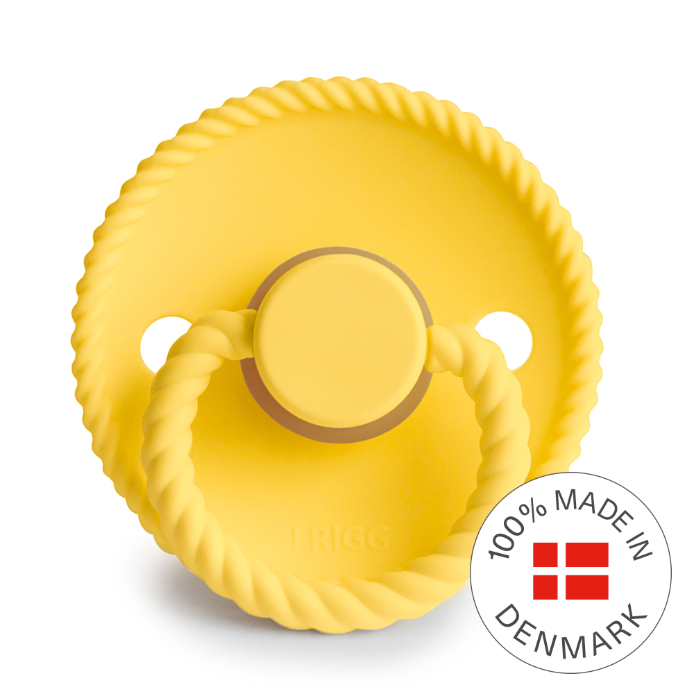 Frigg Rope - Round Latex Pacifier - Sunflower