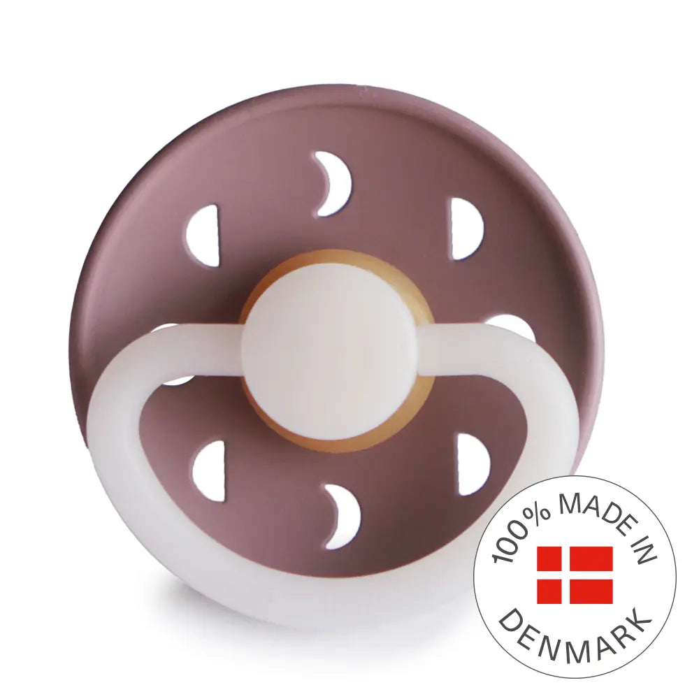FRIGG Moon Night - Round Latex Pacifier - Twilight Mauve Frigg
