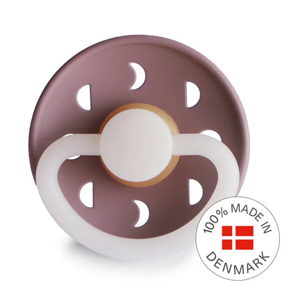 FRIGG Moon Night - Round Latex Pacifier - Twilight Mauve Frigg