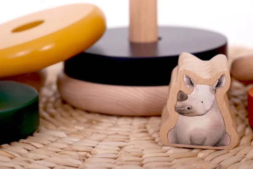 Wooden Ring Stacker – Grow Baby Natural Educational Toy Grow Baby