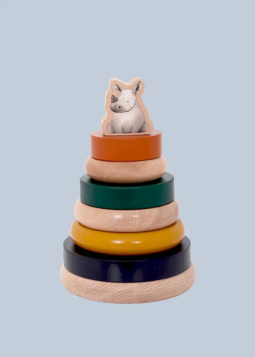 Wooden Ring Stacker – Grow Baby Natural Educational Toy Grow Baby