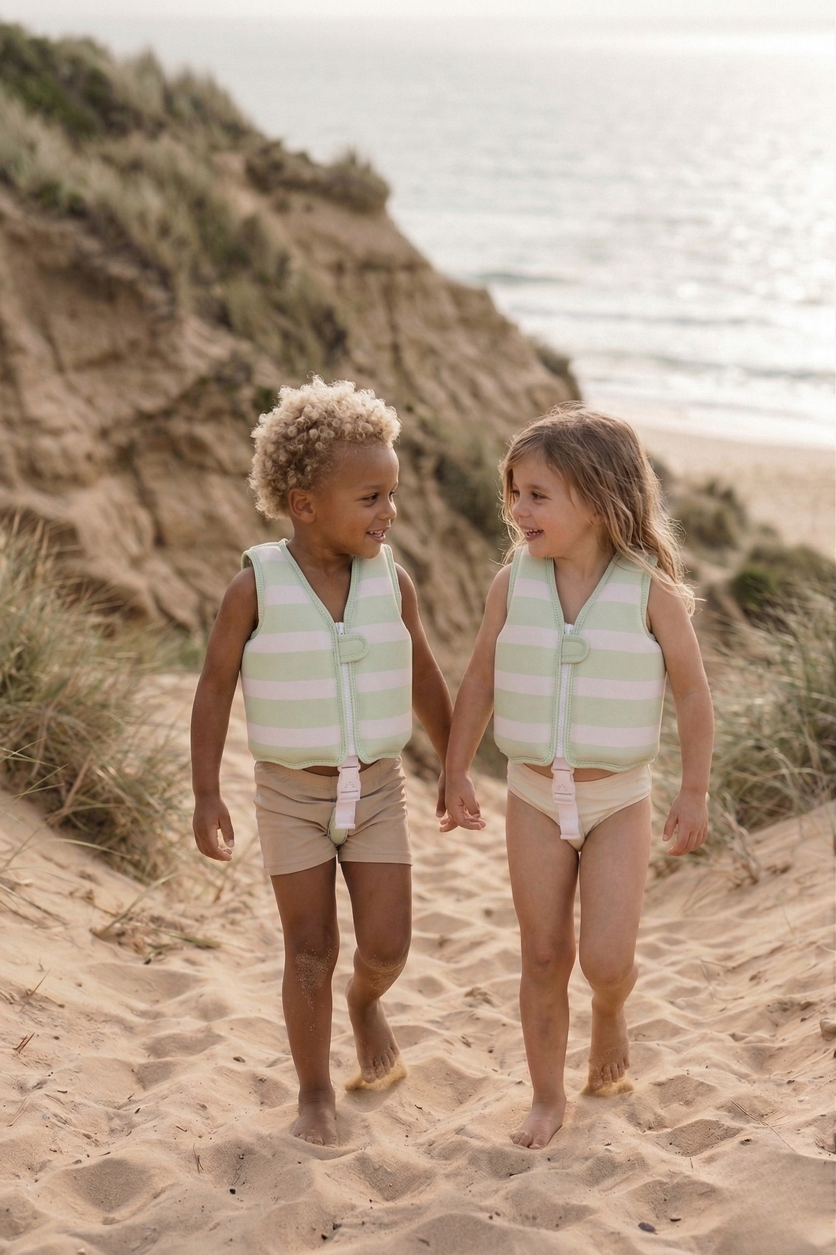 Isla Palmer Stevie Swim Vest – Green Stripe – kids swim vest South Africa