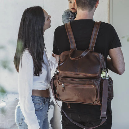 Thandana Baby Nappy Backpack Leather Thandana