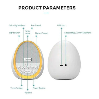 Biggie Smalls White Noise & Night Light | Premium Grey with Travel Pouch Included