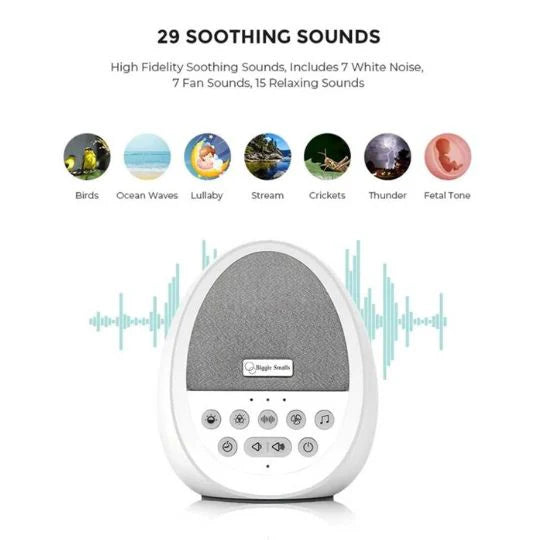 Biggie Smalls White Noise & Night Light | Premium Grey with Travel Pouch Included