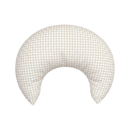 Ava & Bear Crescent Nursing Cushion | Stone Gingham