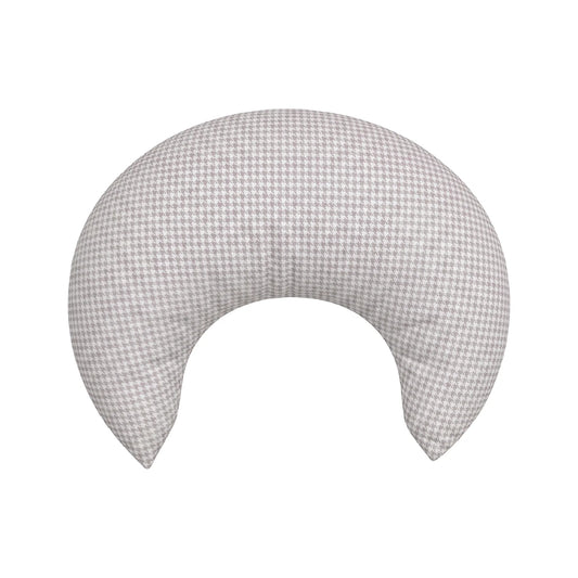 Ava & Bear Crescent Nursing Cushion - Taupe Houndstooth