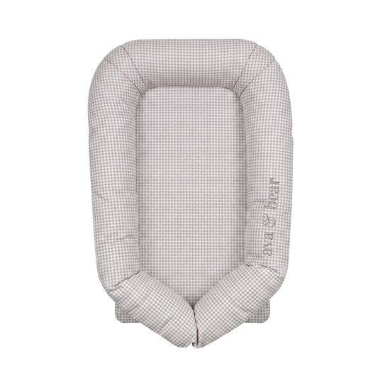 Ava & Bear Lounging Pod | Taupe Houndstooth
