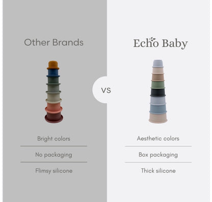 Echo Baby Silicone Stacking Cups