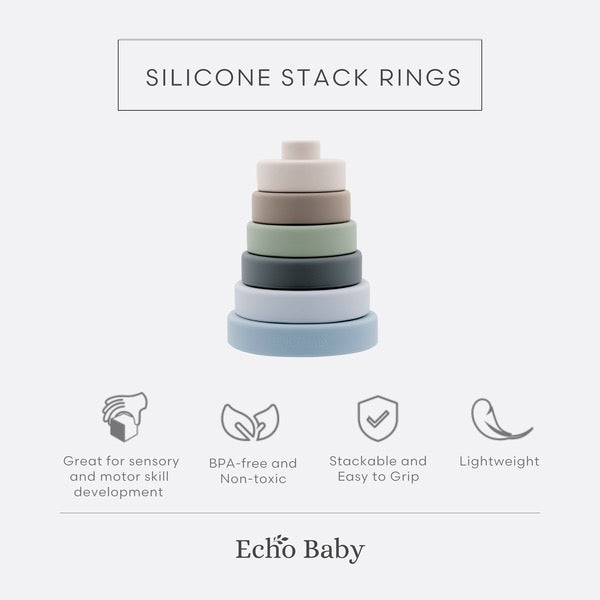 Echo Baby Silicone Stacking Rings