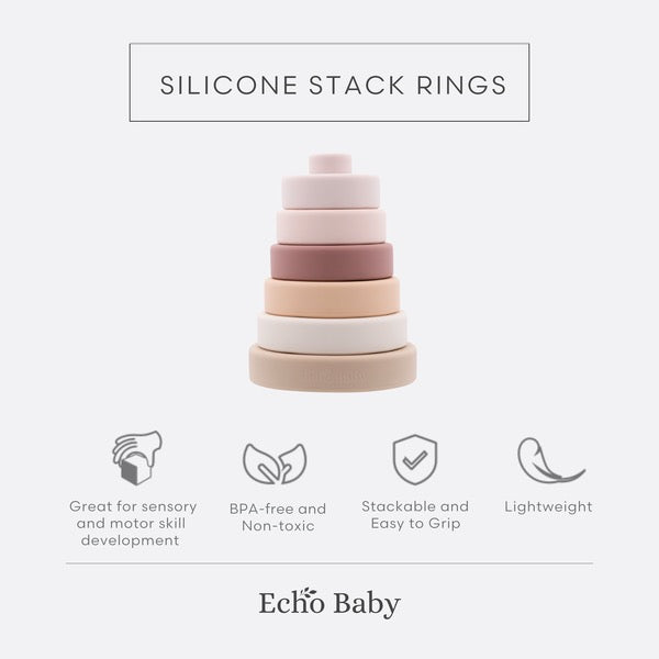 Echo Baby Silicone Stacking Rings