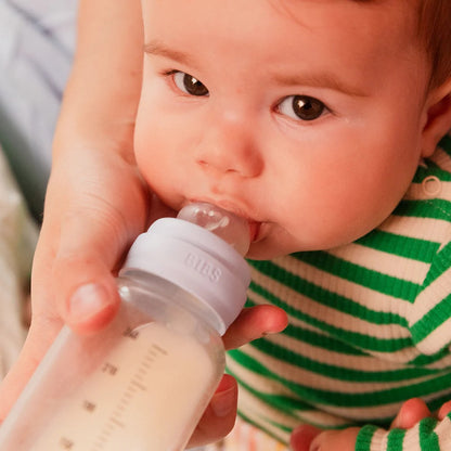 BIBS Glass Baby Bottle Round Silicone 120 ml - Motherhood
