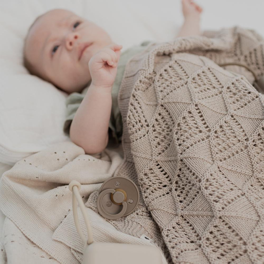 BIBS Knitted Blanket Pointelle - Motherhood