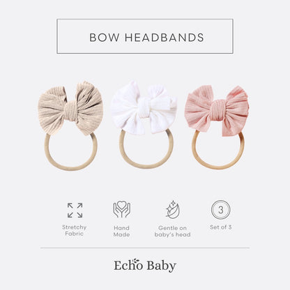 Echo Baby Bow Headbands Set of 3 - Motherhood