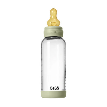 BIBS Glass Baby Bottle Round Latex 240 ml - Motherhood