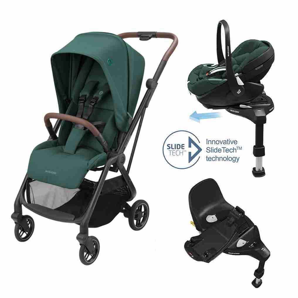 Maxi-Cosi Leona² Travel System – Stroller, Pebble 360 Pro & Slide Base