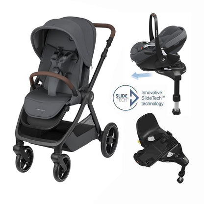 Maxi-Cosi Oxford Travel System – Stroller, Pebble 360 Pro & Slide Base