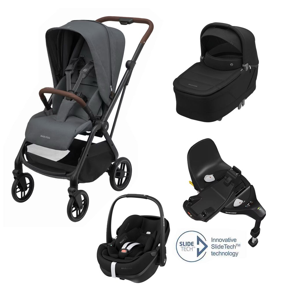 Maxi-Cosi Leona² Travel System – Stroller, Carrycot, Pebble 360 Pro & Base