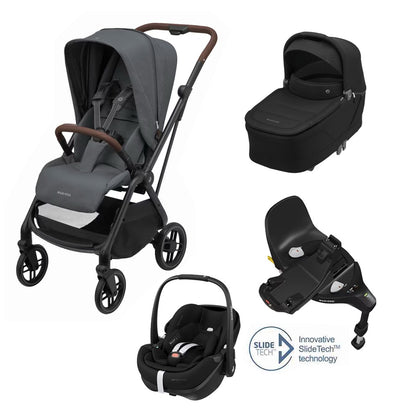 Maxi-Cosi Leona² Travel System – Stroller, Carrycot, Pebble 360 Pro & Base