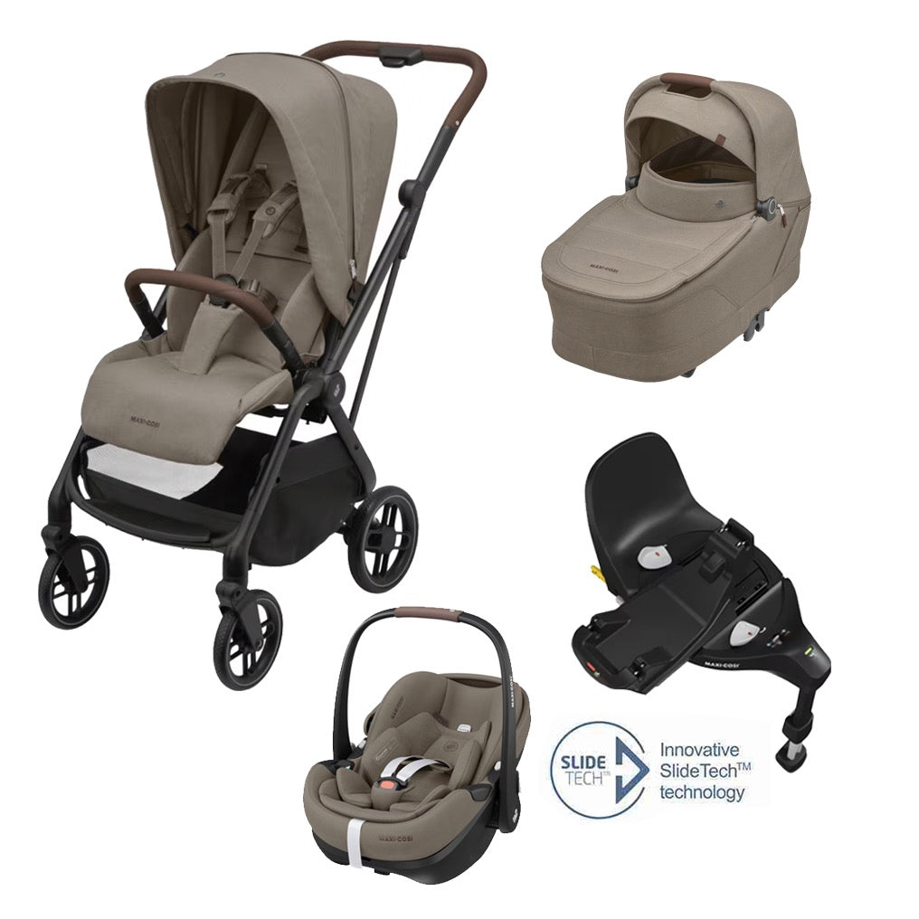 Maxi-Cosi Leona² Travel System – Stroller, Carrycot, Pebble 360 Pro & Base