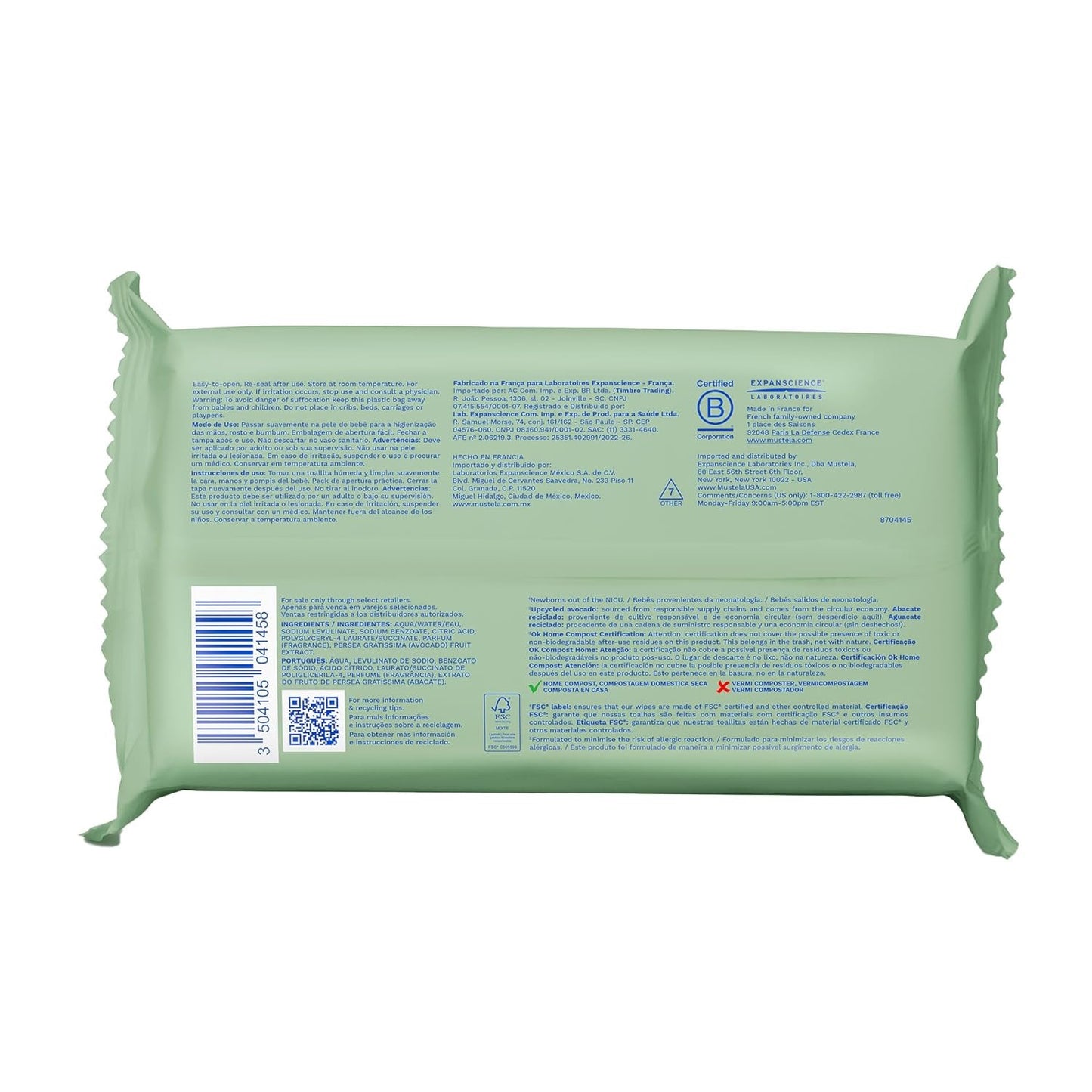 Mustela Cleansing Wipes 60X