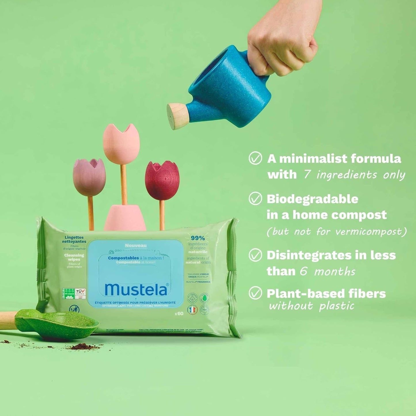 Mustela Cleansing Wipes 60X