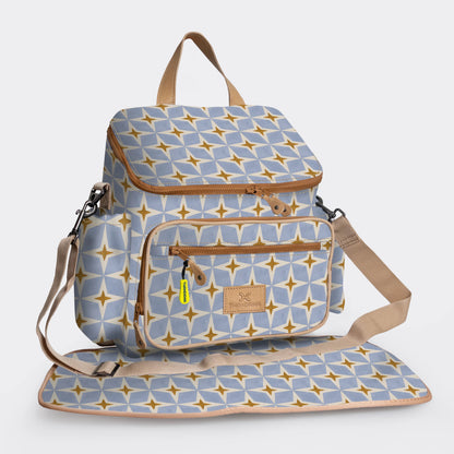 Thandana Baby Changing Backpack – Laminated Fabric & Leather - Motherhood