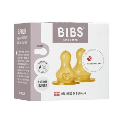 BIBS Baby Bottle Nipple Round Latex 2 pack - Motherhood