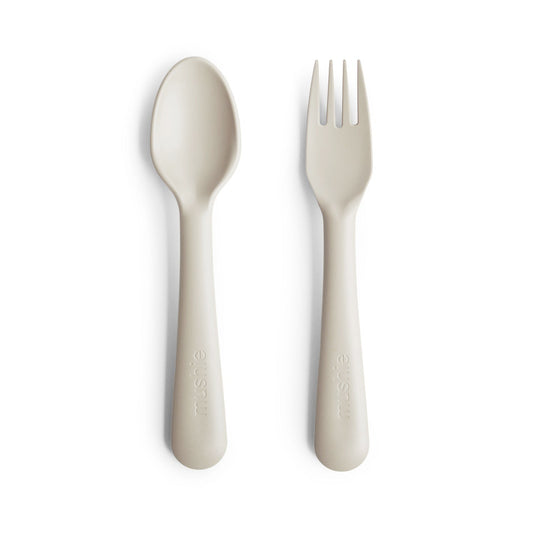 Mushie Dinnerware Fork & Spoon Set - Motherhood