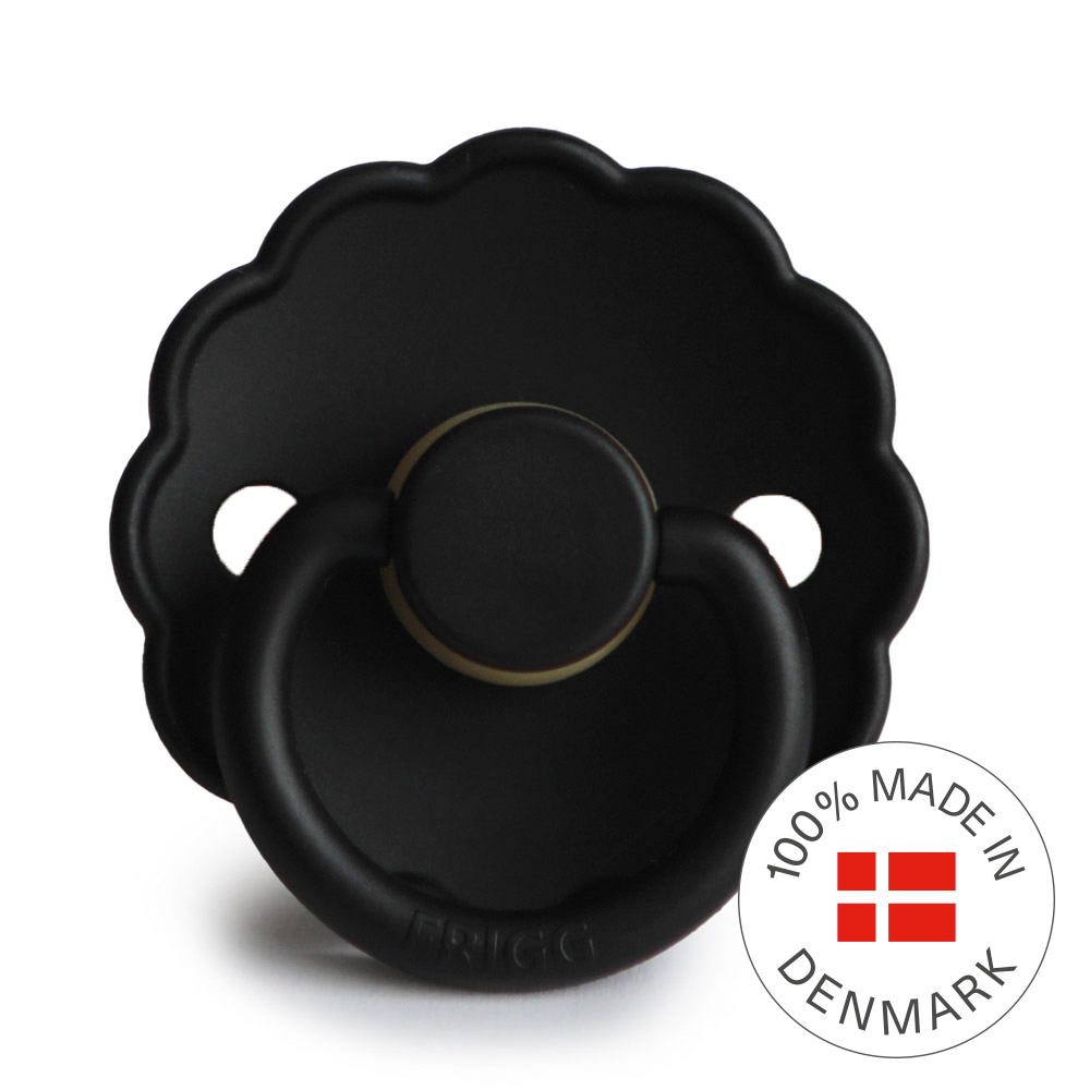 Frigg Daisy - Round Latex Pacifier - Jet Black - Motherhood