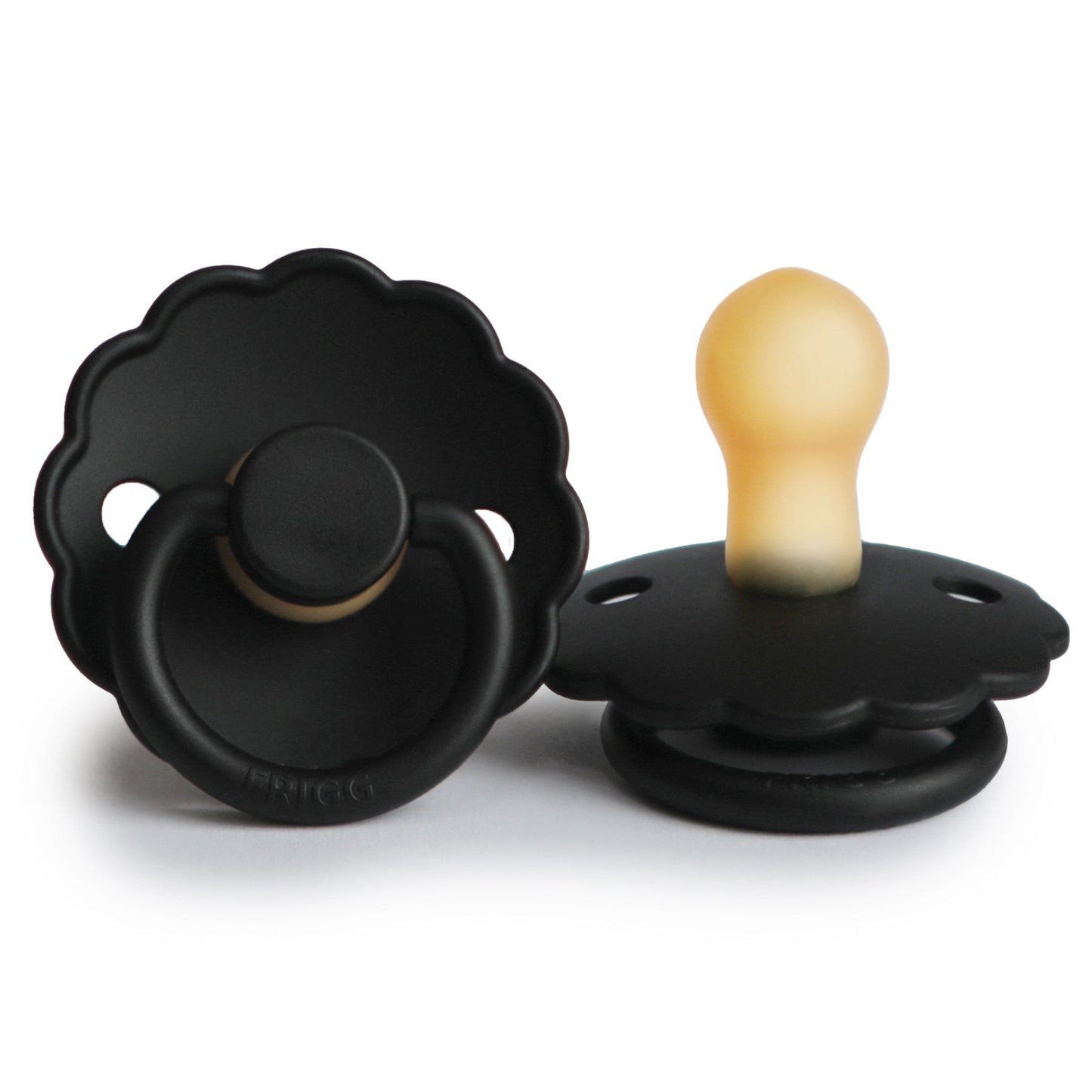 Frigg Daisy - Round Latex Pacifier - Jet Black - Motherhood