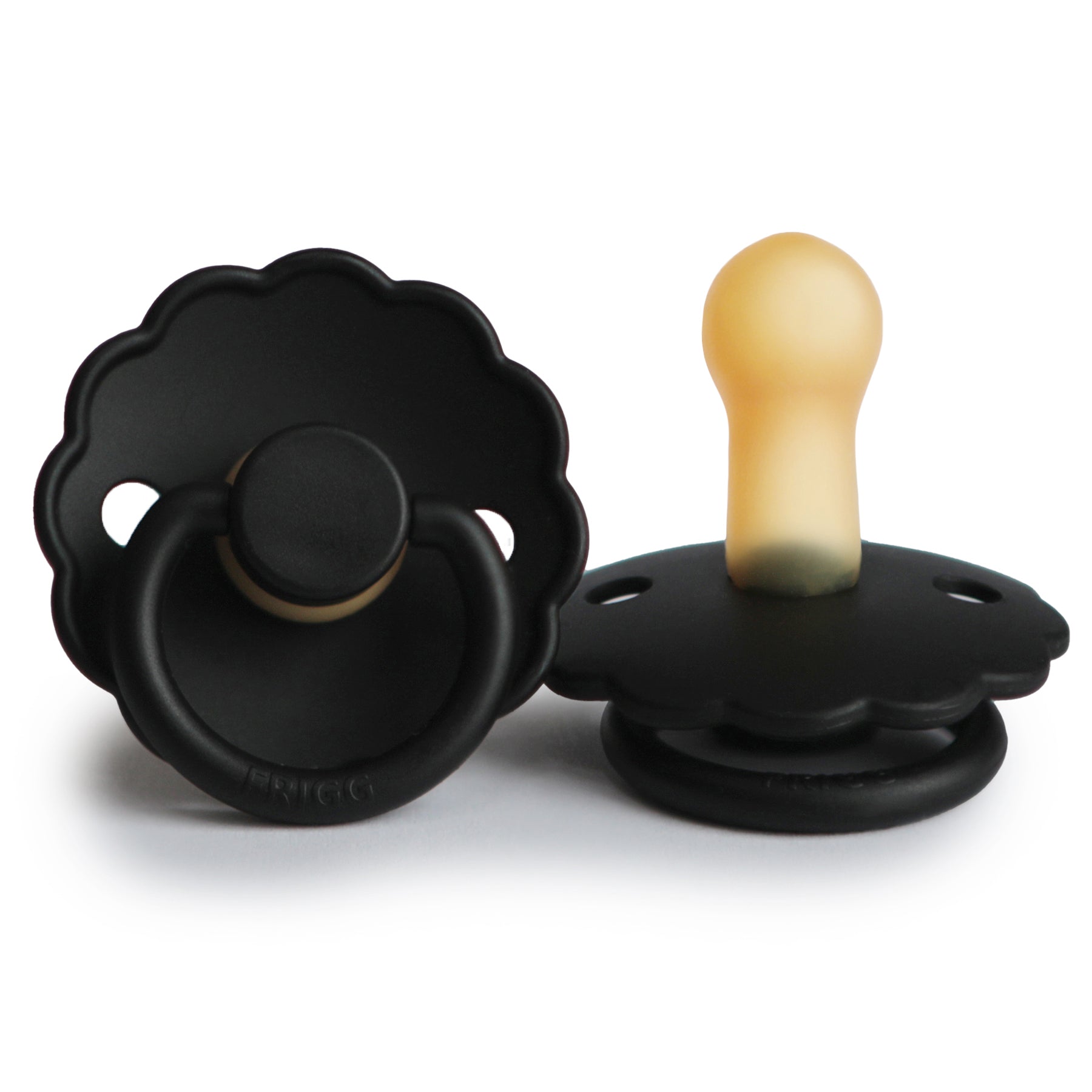 Frigg Daisy - Round Latex Pacifier - Jet Black - Motherhood