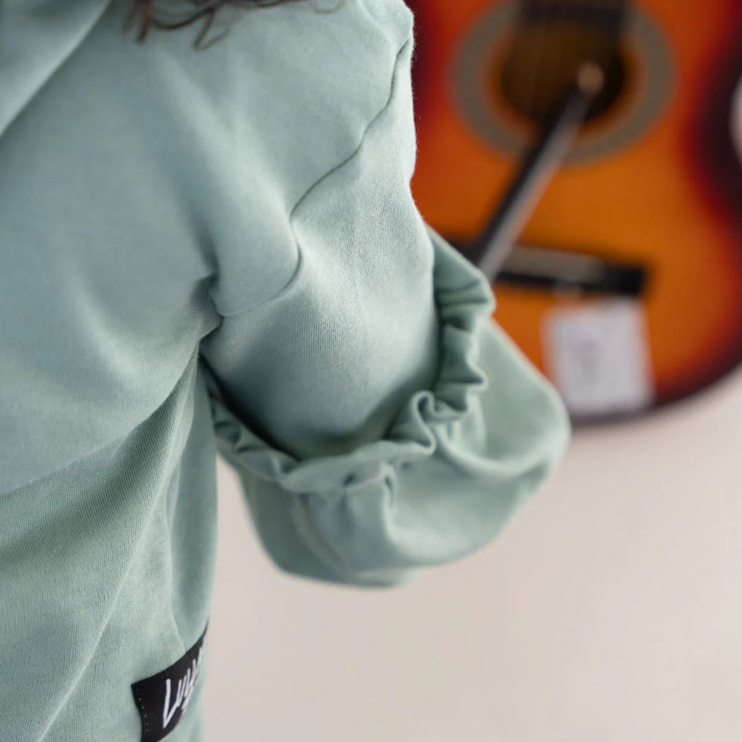 Lullaby Rock Bubble Pop Sage Set – Little Darling Hoodie & Pants Set - Motherhood