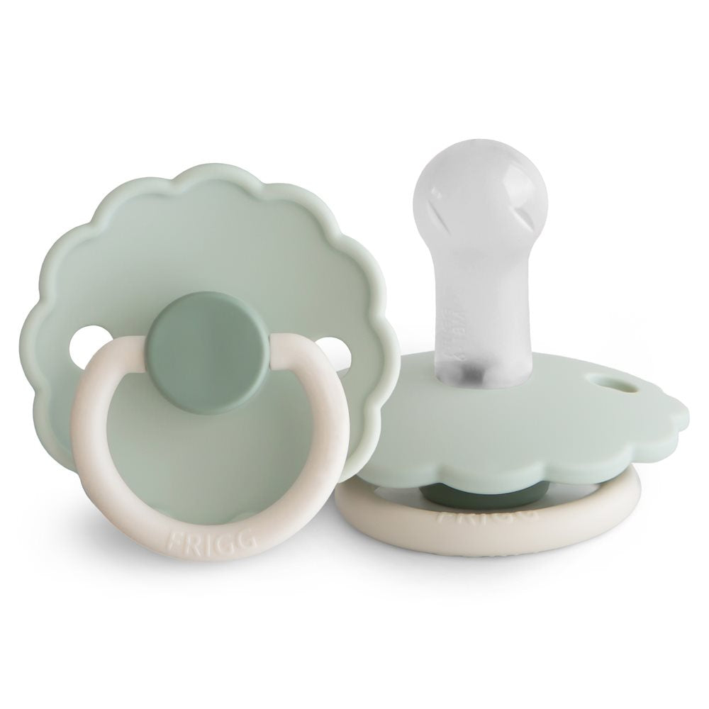 Frigg Daisy Colourblock - Round Silicone Pacifier - Little Darling