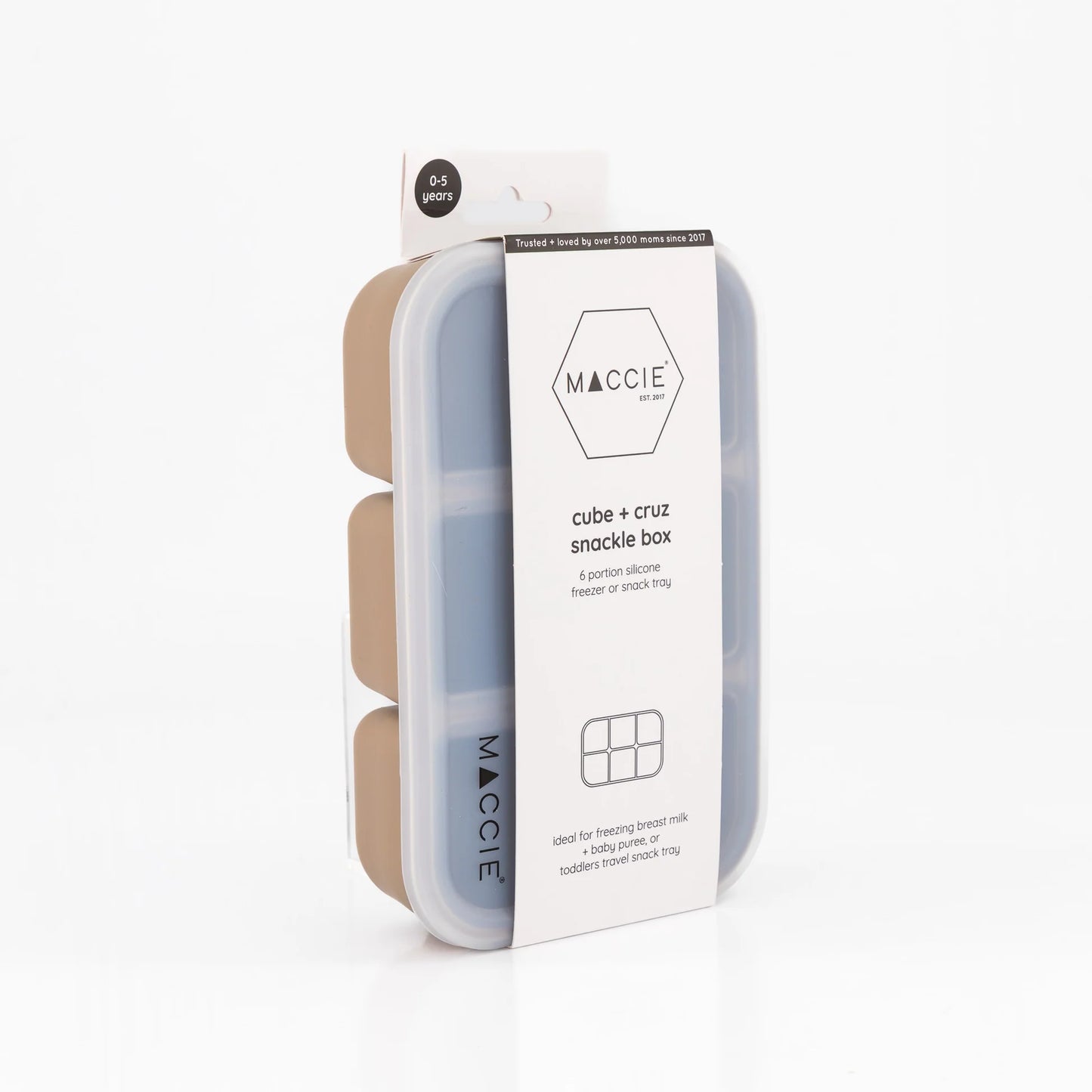 Maccie cube + cruz snackle box + freezer tray
