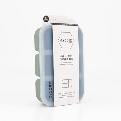 Maccie cube + cruz snackle box + freezer tray