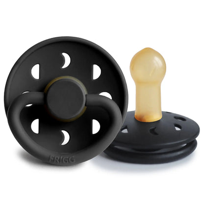 FRIGG Moon - Round Latex Pacifier - Jet Black Frigg
