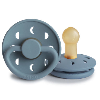 Frigg Moon - Round Latex Pacifier - Stone Blue
