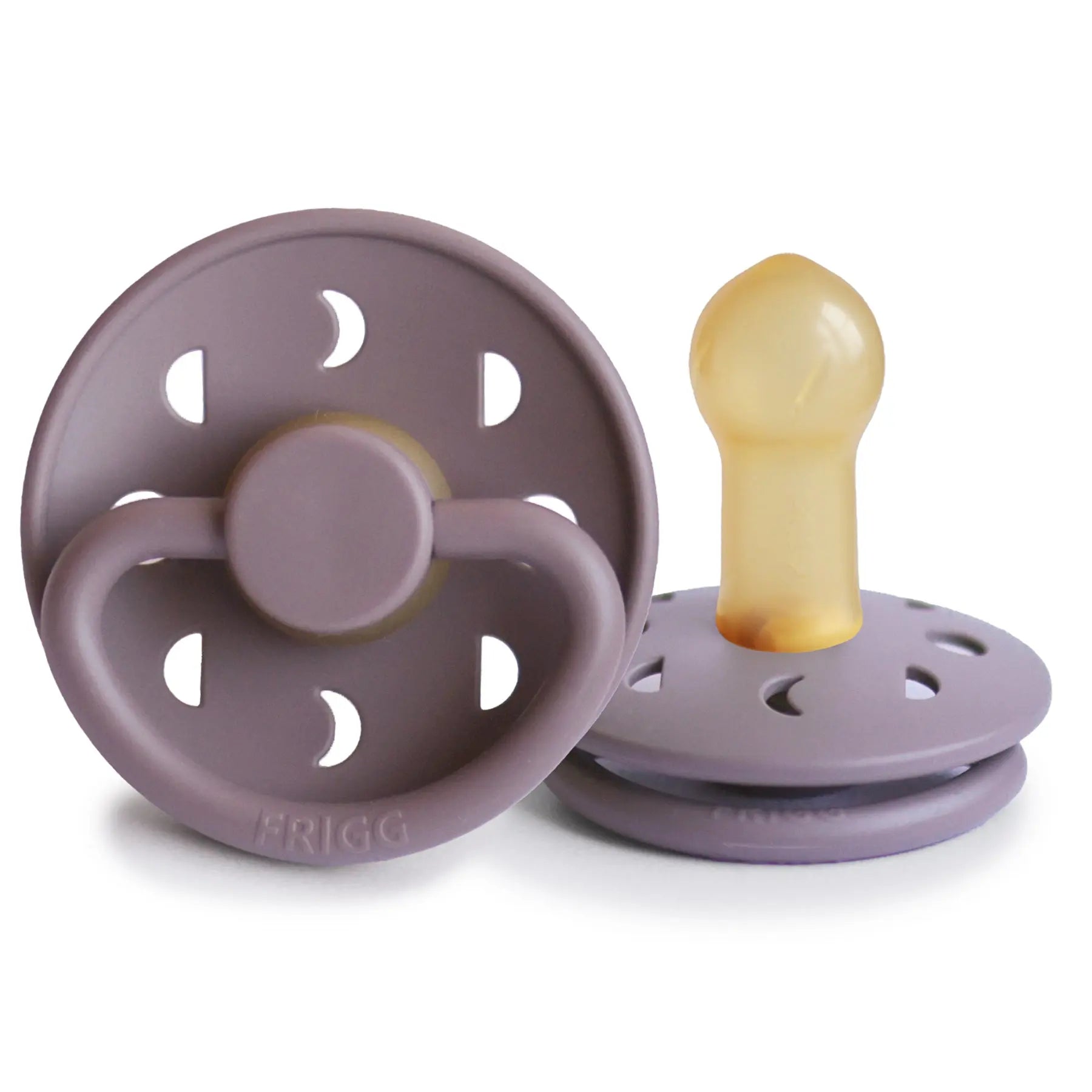 FRIGG Moon - Round Latex Pacifier - Twilight Mauve Frigg