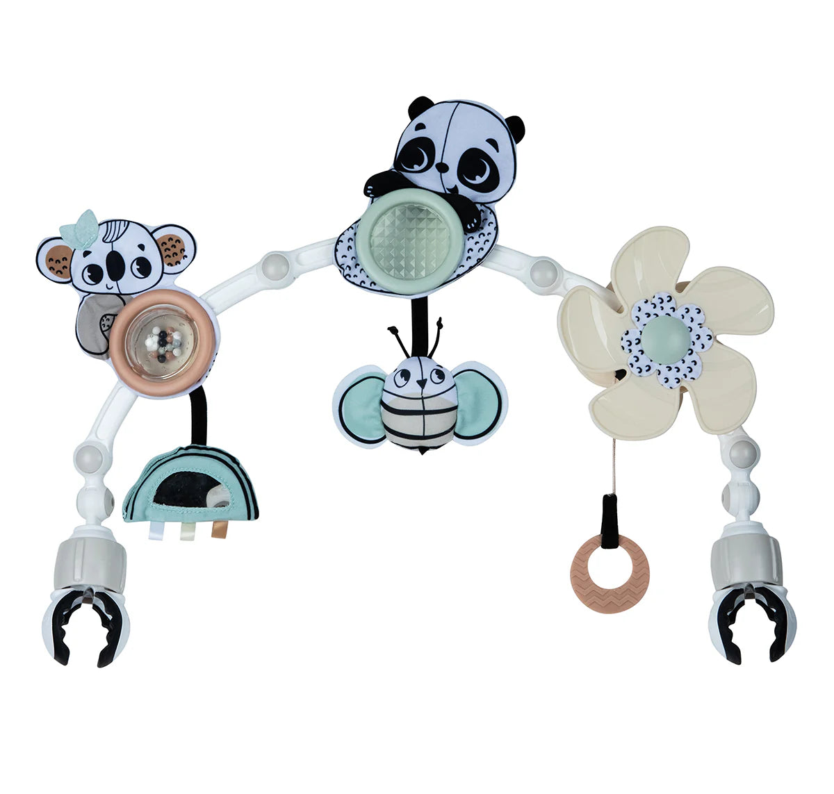 Tiny Love Black & White Sunny Stroll – Flexible Stroller Arch with 6 Activities - Motherhood