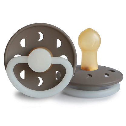 FRIGG Moon Night - Round Latex Pacifier - Portobello Frigg