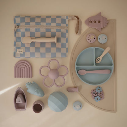 Mushie Sensory Rattle Teethers
