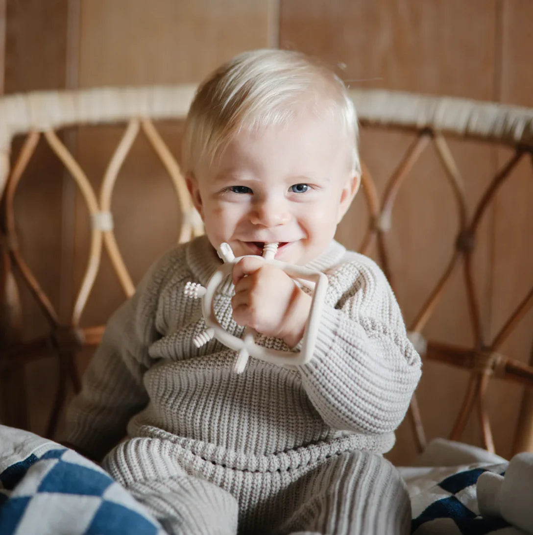 Mushie No-Drop Sensory Teether