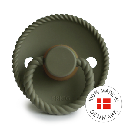 Frigg Rope - Round Latex Pacifier - Olive - Motherhood