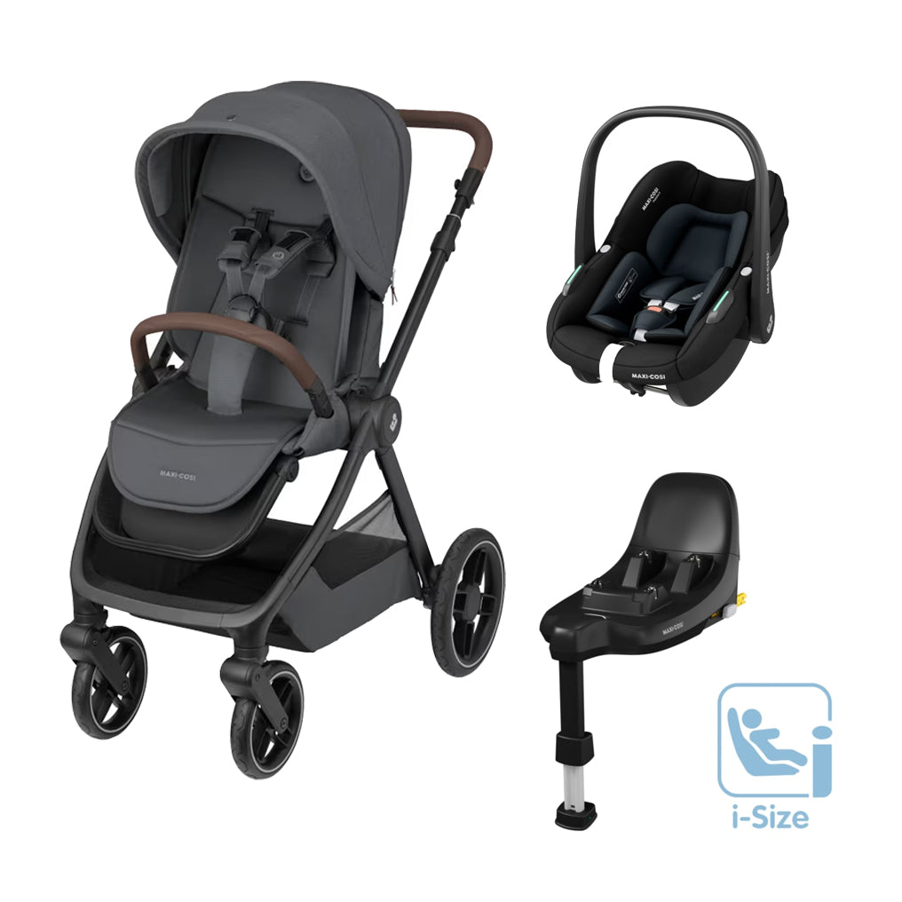 Oxford Travel System: Oxford Stroller + Pebble S Car Seat + FamilyFix S Base by Maxi-Cosi