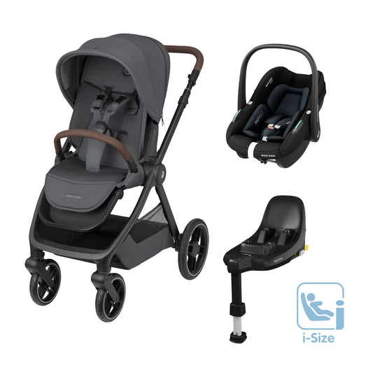 Oxford Travel System: Oxford Stroller + Pebble S Car Seat + FamilyFix S Base by Maxi-Cosi